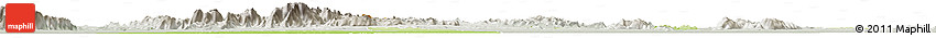 Physical Horizon Map of Benoue, lighten, semi-desaturated