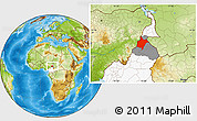 Physical Location Map of Benoue, highlighted country, highlighted parent region