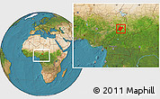 Satellite Location Map of Benoue, within the entire country