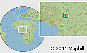 Savanna Style Location Map of Benoue, within the entire country