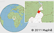 Savanna Style Location Map of Benoue, highlighted country