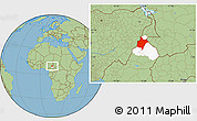 Savanna Style Location Map of Benoue, highlighted parent region