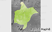 Physical Map of Benoue, darken, desaturated