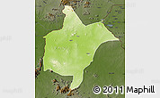 Physical Map of Benoue, darken