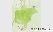 Physical Map of Benoue, lighten