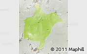 Physical Map of Benoue, lighten, semi-desaturated
