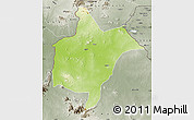 Physical Map of Benoue, semi-desaturated