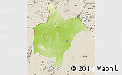 Physical Map of Benoue, shaded relief outside