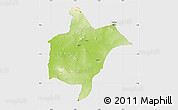 Physical Map of Benoue, single color outside