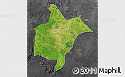 Satellite Map of Benoue, darken, desaturated