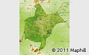 Satellite Map of Benoue, physical outside