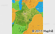 Satellite Map of Benoue, political outside