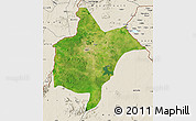 Satellite Map of Benoue, shaded relief outside