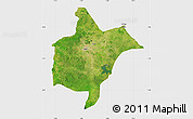 Satellite Map of Benoue, single color outside