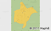 Savanna Style Map of Benoue, single color outside