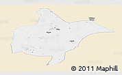Classic Style Panoramic Map of Benoue, single color outside