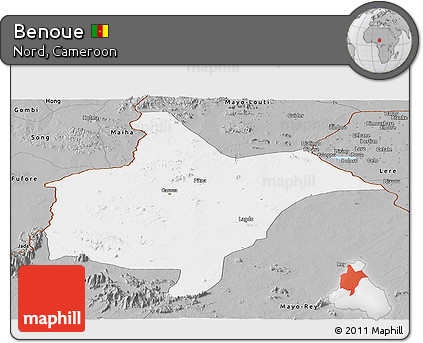 Gray Panoramic Map of Benoue