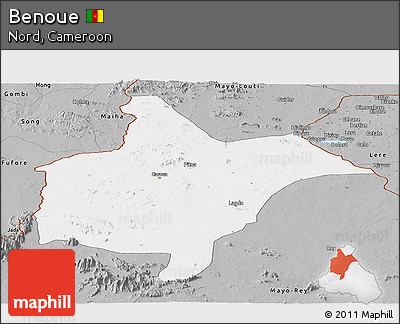 Gray Panoramic Map of Benoue