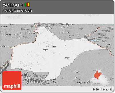 Gray Panoramic Map of Benoue
