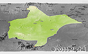 Physical Panoramic Map of Benoue, darken, desaturated