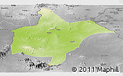 Physical Panoramic Map of Benoue, desaturated