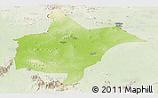 Physical Panoramic Map of Benoue, lighten