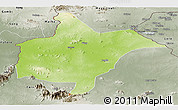 Physical Panoramic Map of Benoue, semi-desaturated