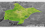 Satellite Panoramic Map of Benoue, desaturated