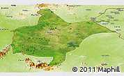 Satellite Panoramic Map of Benoue, physical outside