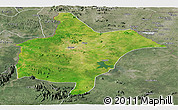 Satellite Panoramic Map of Benoue, semi-desaturated