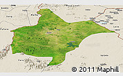 Satellite Panoramic Map of Benoue, shaded relief outside