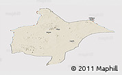 Shaded Relief Panoramic Map of Benoue, cropped outside