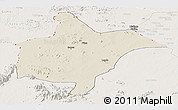 Shaded Relief Panoramic Map of Benoue, lighten