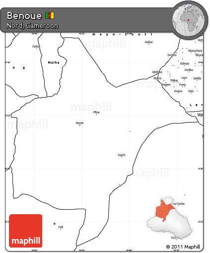 Blank Simple Map of Benoue