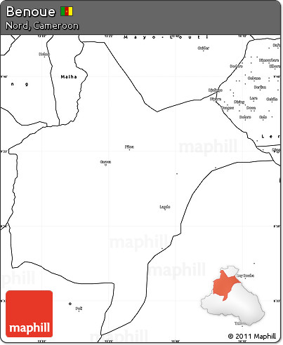 Blank Simple Map of Benoue