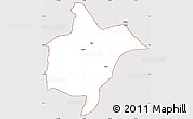 Classic Style Simple Map of Benoue, cropped outside