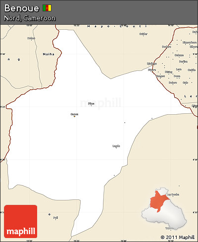 Classic Style Simple Map of Benoue