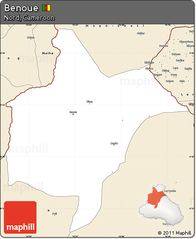Classic Style Simple Map of Benoue