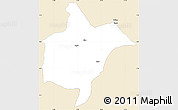 Classic Style Simple Map of Benoue, single color outside