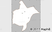 Gray Simple Map of Benoue, cropped outside