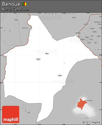 Gray Simple Map of Benoue