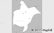 Gray Simple Map of Benoue, single color outside