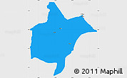 Political Simple Map of Benoue, single color outside