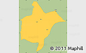 Savanna Style Simple Map of Benoue, single color outside