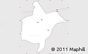 Silver Style Simple Map of Benoue, cropped outside