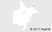 Silver Style Simple Map of Benoue, single color outside
