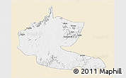 Classic Style 3D Map of Faro, single color outside