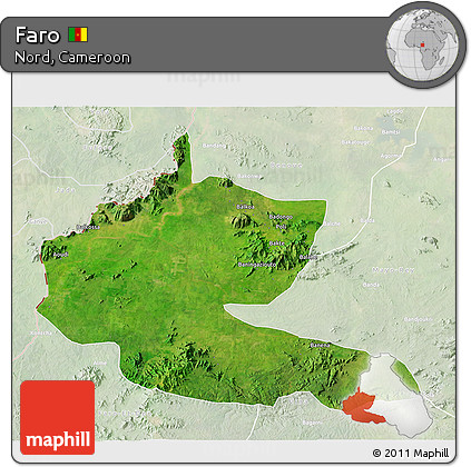 Satellite 3D Map of Faro, lighten