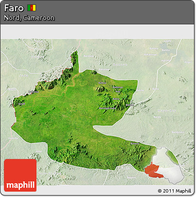 Satellite 3D Map of Faro, lighten
