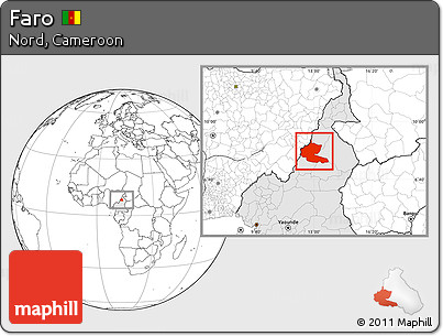 Blank Location Map of Faro, highlighted country